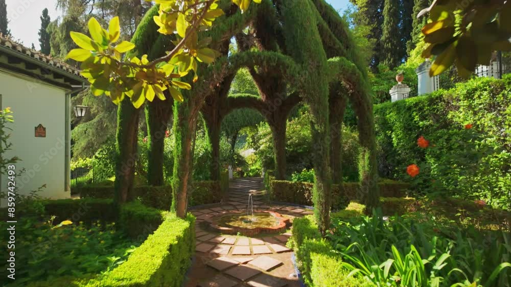 Carmen de la Victoria garden in Granada, Andalusia, Spain Carmen de la Victoria garden in Granada, Andalusia, Spain