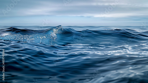 Blue wave pattern reflects beauty of nature, AI Generative