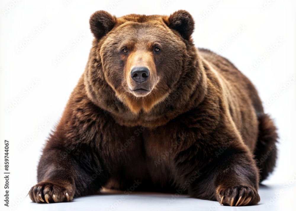 Fototapeta premium Bear on white