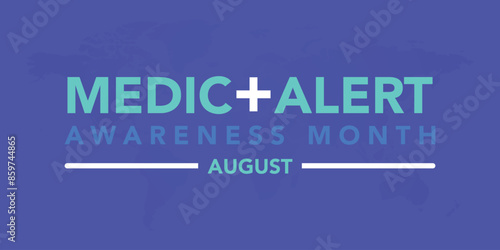 vector graphic of MedicAlert Awareness Month good for MedicAlert Awareness Month celebration. flat design. flyer design.flat illustration.
