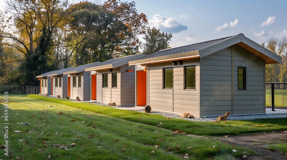 series of innovative animal shelters using fiber cement siding for easy cleaning and maintenance, providing a hygienic and durable environment for animals series of innovative animal shelters using fiber cement siding for easy cleaning and maintenance, providing a hygienic and durable environment for animals