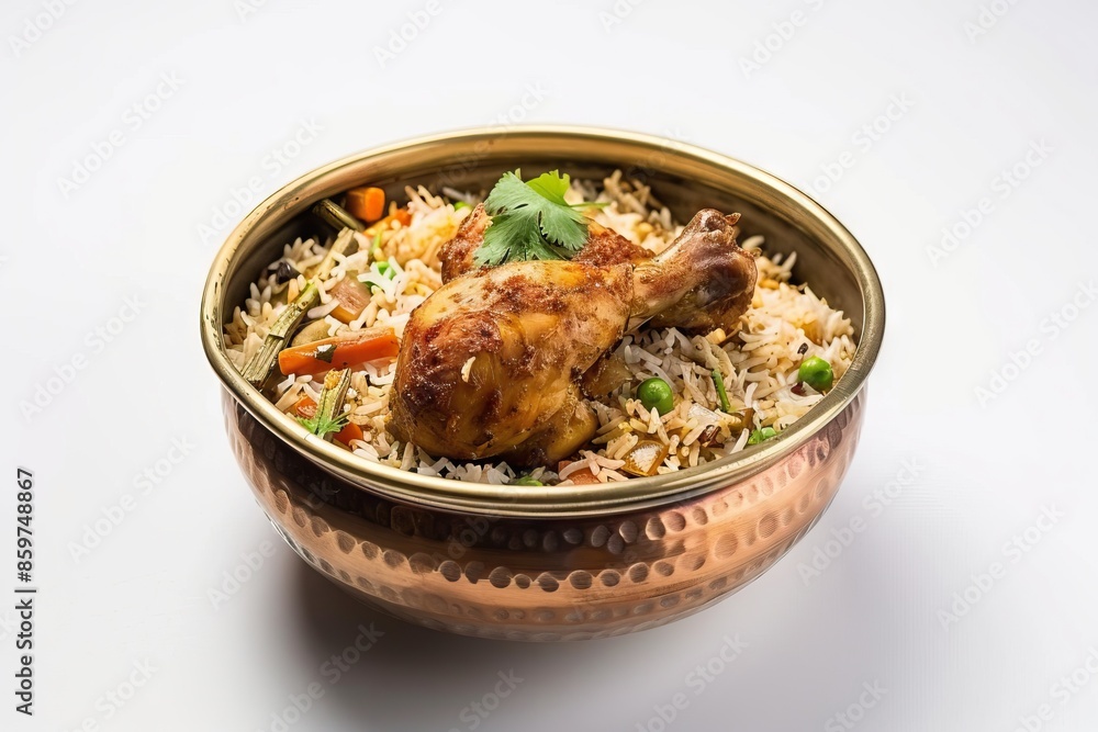 Kerala style chicken biryani with jeera rice and spices Kerala style chicken biryani with jeera rice and spices