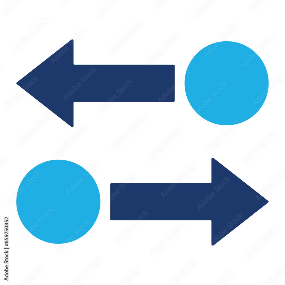 Transfer Arrows concept icon. Two blue arrows pointing in different directions. Sending, receiving or exchanging data, money, currency or information. Web trade symbol. File backup, logistic move Transfer Arrows concept icon. Two blue arrows pointing in different directions. Sending, receiving or exchanging data, money, currency or information. Web trade symbol. File backup, logistic move