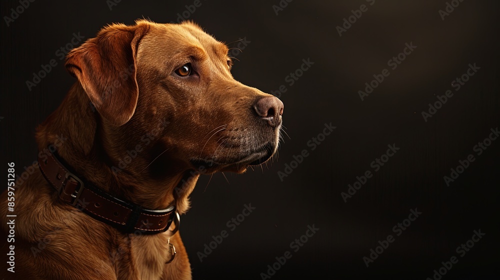 a dog closeup on black background a dog closeup on black background