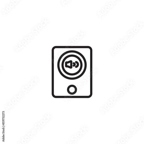 Speaker Icon Style. Outline waves vector icon for web design isolated. Editable icon.