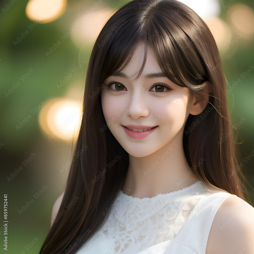 Portrait of Young Asian Woman Smiling Portrait of Young Asian Woman Smiling