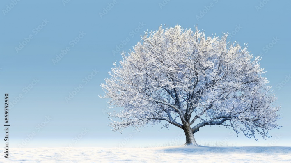 Winter Winter background with snow covered tree Winter Winter background with snow covered tree