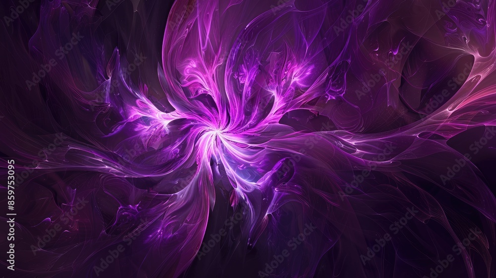 Fototapeta premium Abstract purple fuchsia design on dark background for website or wallpaper