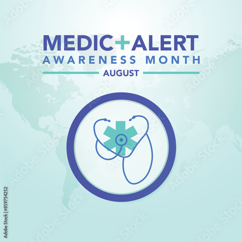 vector graphic of MedicAlert Awareness Month good for MedicAlert Awareness Month celebration. flat design. flyer design.flat illustration.
