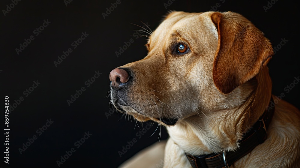 a dog closeup on black background a dog closeup on black background