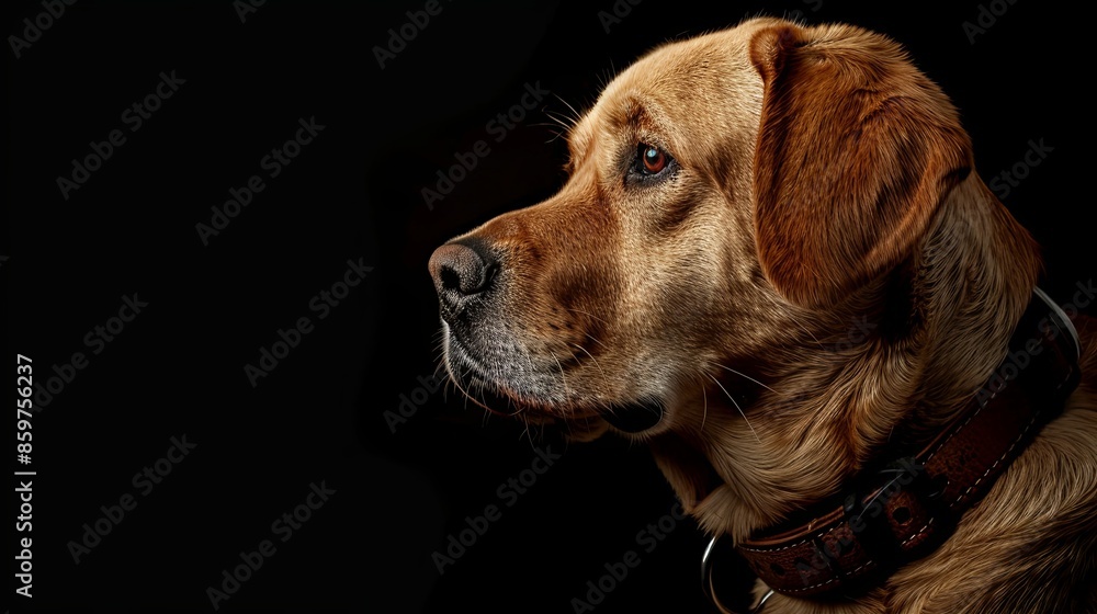 a dog closeup on black background a dog closeup on black background