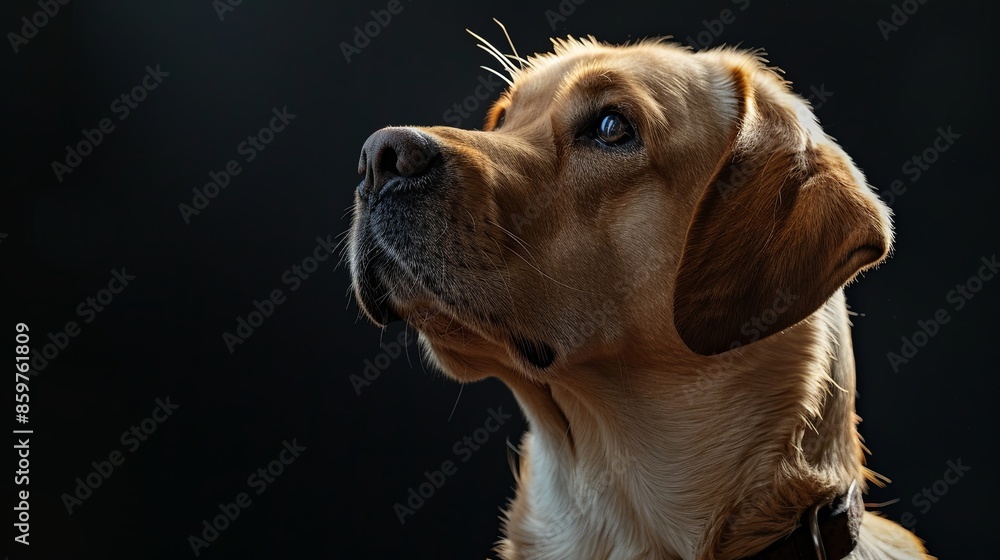 a dog closeup on black background a dog closeup on black background