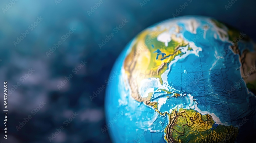 Abstract globe focusing on North America illustration Abstract globe focusing on North America illustration
