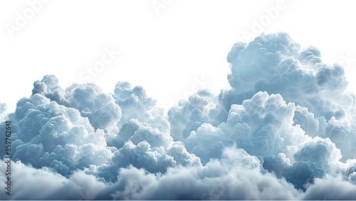 White cloud isolated on transparent background.