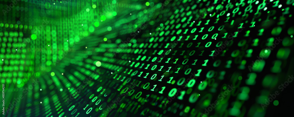 Design art background featuring a digital matrix of green numbers on a black background, evoking a sense of technology and mystery Design art background featuring a digital matrix of green numbers on a black background, evoking a sense of technology and mystery
