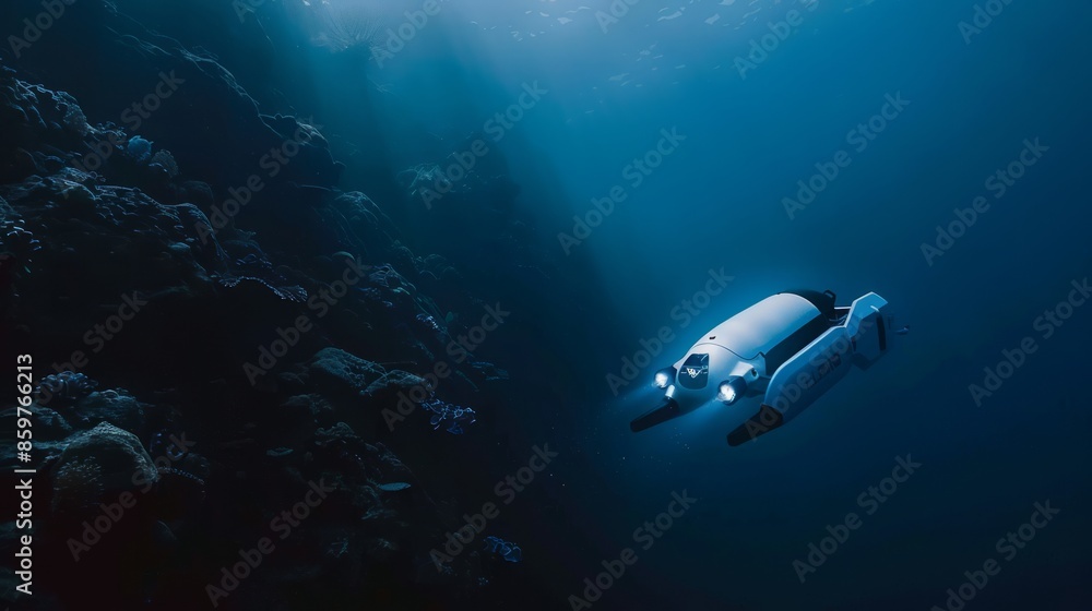 Fototapeta premium Deep-sea exploration vehicles for research and tourism