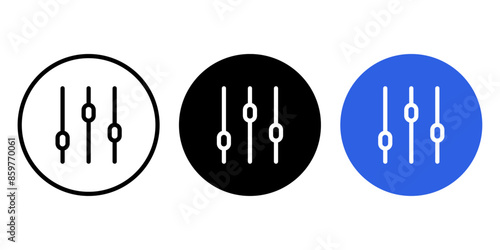 Vector Mixer Icon In Multiple Style