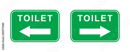 Vector Right Toilet And Left Toilet Signs
