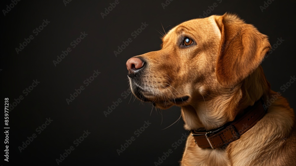 a dog with a dog collar a dog with a dog collar