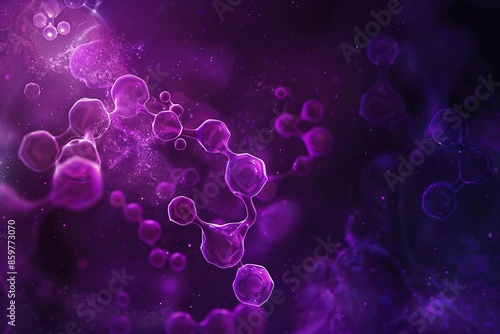 Abstract purple molecule structure background © MahmudulHassan