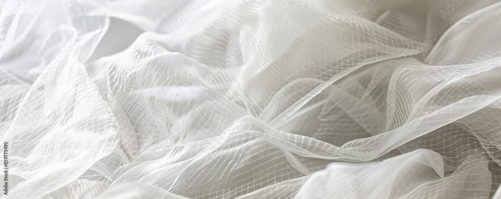 White Mesh Netting: Delicate white mesh netting on a white background, creating a light and airy texture. White Mesh Netting: Delicate white mesh netting on a white background, creating a light and airy texture.