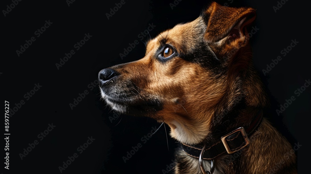 a dog with a dog collar a dog with a dog collar