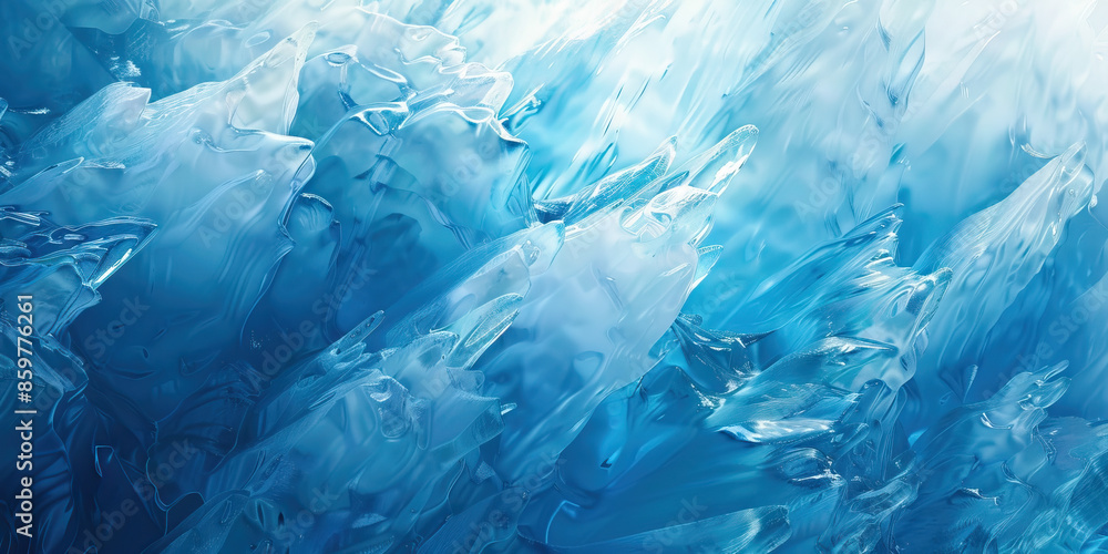 Arctic Ice: Close-Up Texture of Frozen Iceberg Surface, Displaying Crystalline Patterns and Icy Blue Hues Arctic Ice: Close-Up Texture of Frozen Iceberg Surface, Displaying Crystalline Patterns and Icy Blue Hues