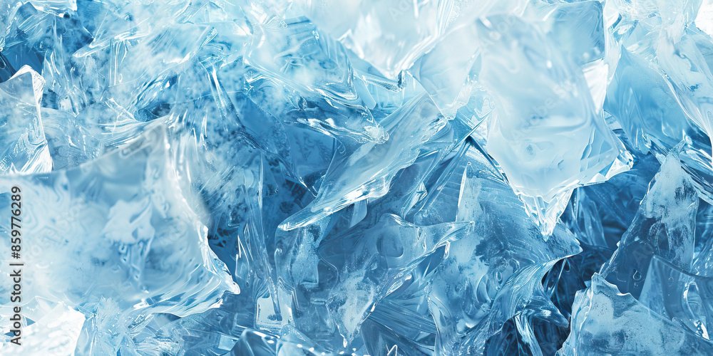 Arctic Ice: Close-Up Texture of Frozen Iceberg Surface, Displaying Crystalline Patterns and Icy Blue Hues Arctic Ice: Close-Up Texture of Frozen Iceberg Surface, Displaying Crystalline Patterns and Icy Blue Hues