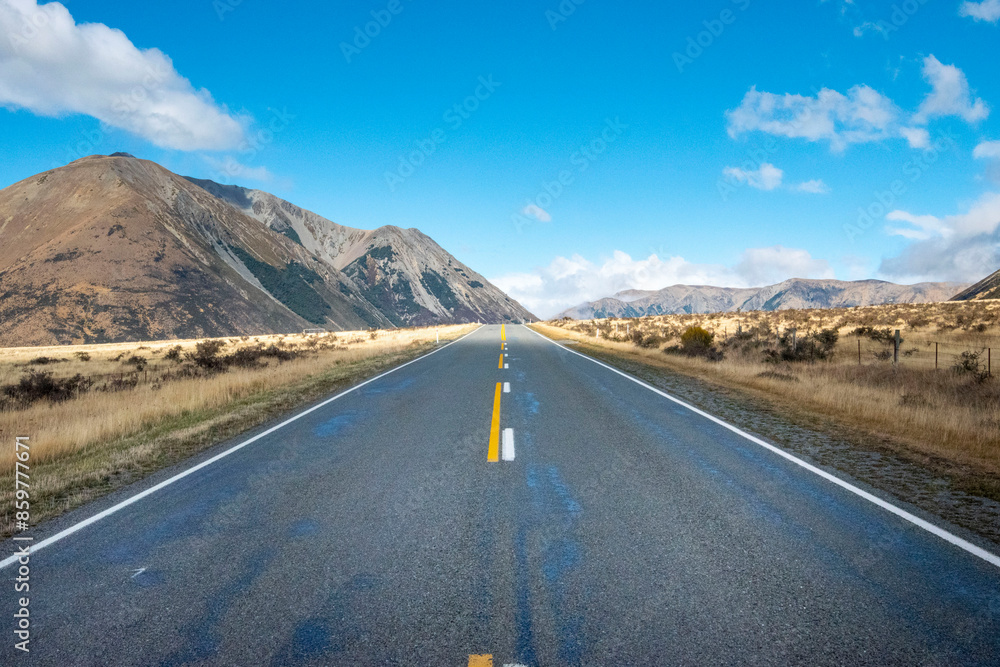 Naklejka premium New Zealand State Highway 73 (Great Alpine Highway)