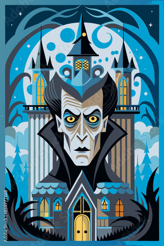 Decorative Background for Poster on Halloween Theme. Perfect for posters, flyers, and social media graphics. 
