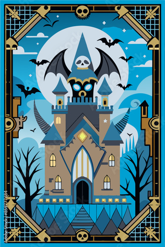 Decorative Background for Poster on Halloween Theme. Perfect for posters, flyers, and social media graphics.