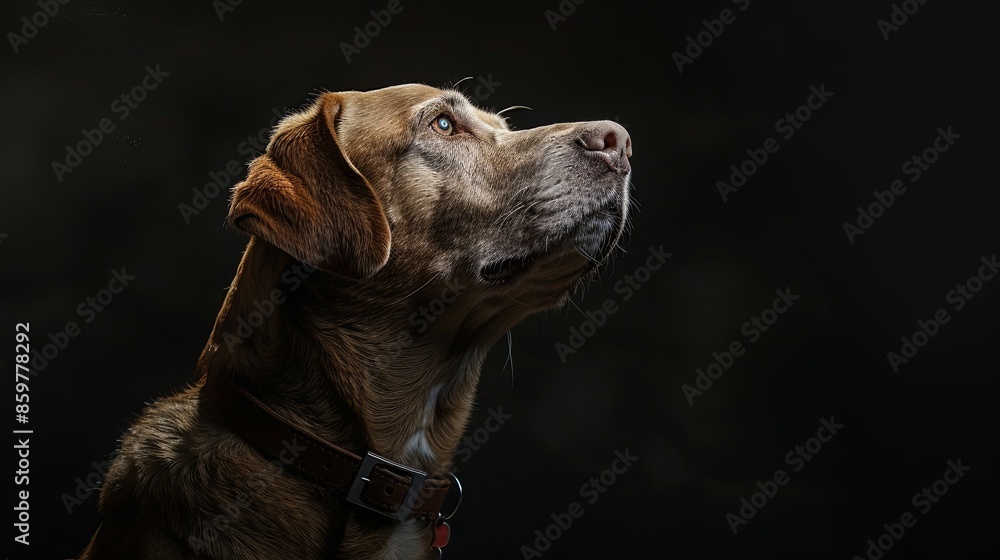 a dog with a dog collar a dog with a dog collar
