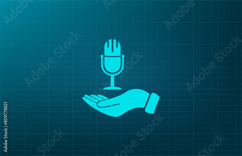 Vector illustration, blue background.