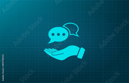 Vector illustration, blue background.