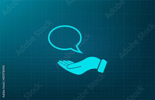 Vector illustration, blue background.
