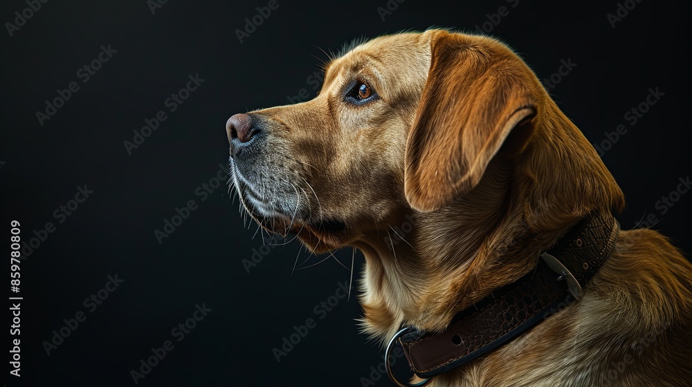 a dog with a dog collar a dog with a dog collar