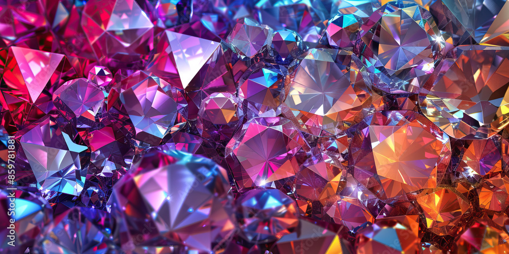 Sparkling Gemstones: Close-Up Texture of Faceted Gemstones, highlighting Sparkling Brilliance and Preciousness. Sparkling Gemstones: Close-Up Texture of Faceted Gemstones, highlighting Sparkling Brilliance and Preciousness.
