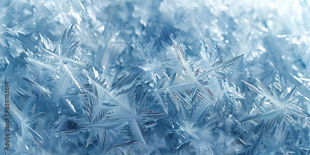 Icy Crystals: Close-Up Texture of Frosty Ice Crystals, highlighting Crisp Details and Crystal Clarity. Icy Crystals: Close-Up Texture of Frosty Ice Crystals, highlighting Crisp Details and Crystal Clarity.