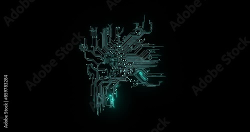 Circuit Element Tech Network Connection on a Digital Technology Background with Interconnected Pathways and Nodes Representing Modern Data Communication and Electronic Design photo