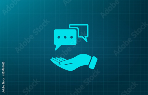 Vector illustration, blue background.