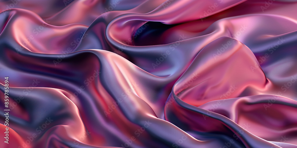 Obraz premium Silky Smooth: Close-Up Texture of Smooth Silk Fabric, Featuring Sheen and Softness.