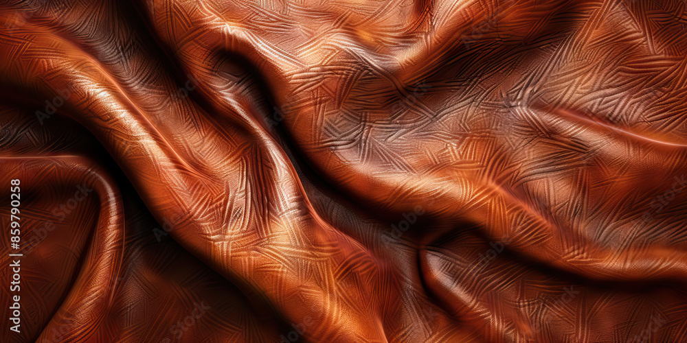 Leather Luxe: Close-Up Texture of Tanned Leather, Highlighting Grain Texture and Rich Color Variations. Leather Luxe: Close-Up Texture of Tanned Leather, Highlighting Grain Texture and Rich Color Variations.