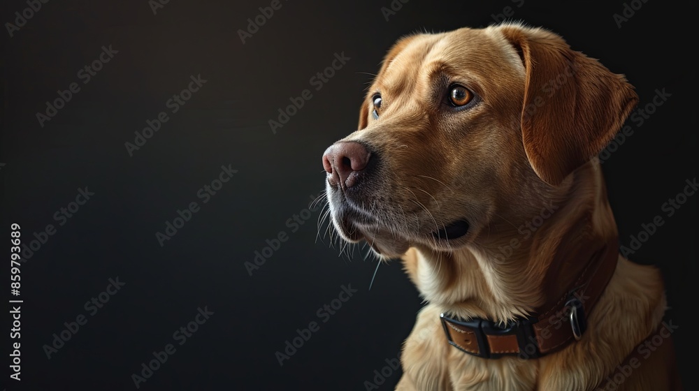 a dog with a dog collar a dog with a dog collar