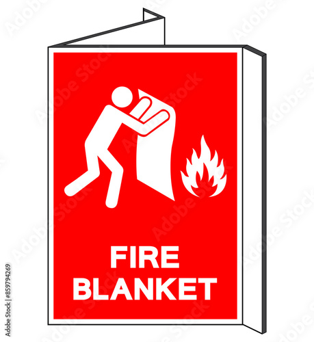 Fire Blanket Symbol Sign, Vector Illustration, Isolate On White Background Label. EPS10
