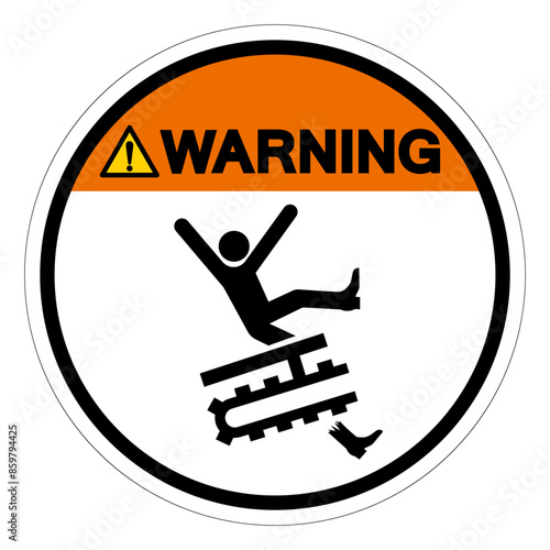 Warning Entanglement Hazard Leg Symbol Sign, Vector Illustration, Isolate On White Background Label .EPS10