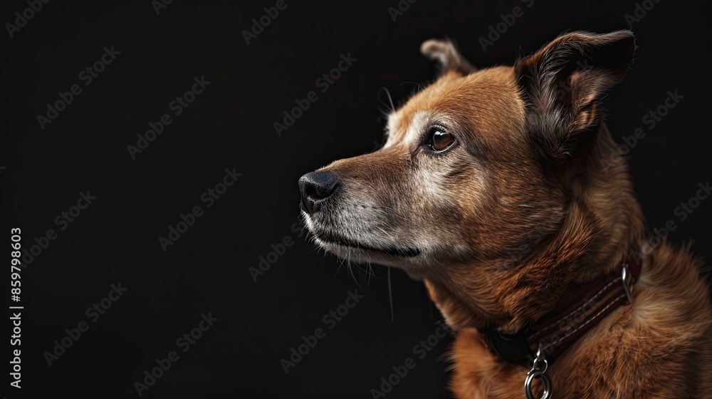 a dog with a dog collar a dog with a dog collar
