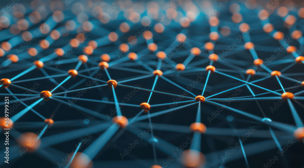 A conceptual image of digital connections and nodes, symbolizing network growth, on a banner with copy space A conceptual image of digital connections and nodes, symbolizing network growth, on a banner with copy space