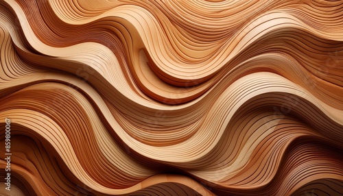 wood artwork background n abstract wood texture with wave design forming a stylish harmonic background