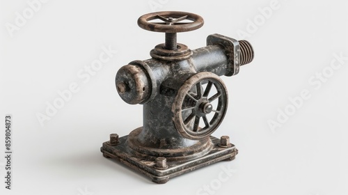 An industrial grinder isolated on a white canvas