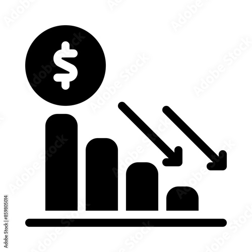 deflation glyph icon